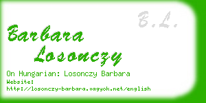 barbara losonczy business card